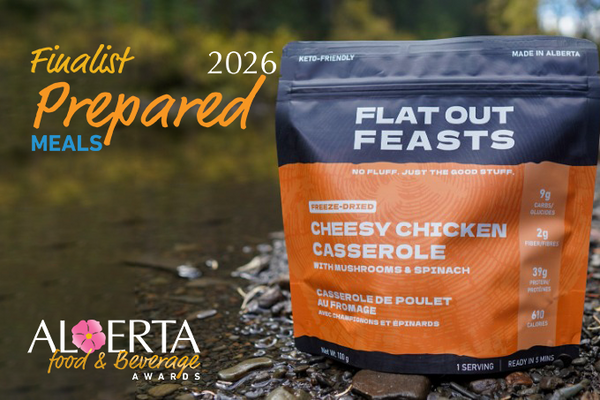 Prepared Meals Award Finalist Flat Out Feasts Freeze-Dried Cheesy Chicken Casserole