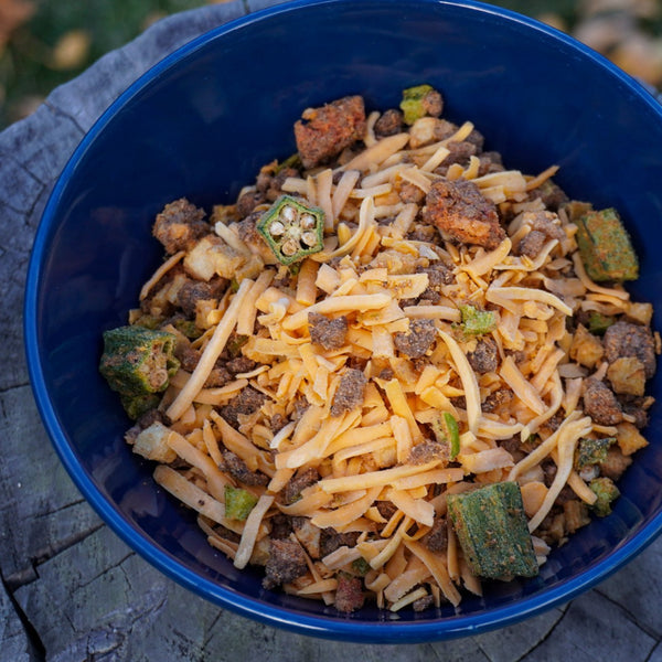 Keto freeze-dried meal, Cajun Jicama and Pork Skillet, Canada, Dehydrated